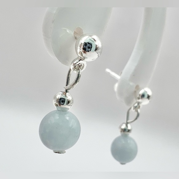 AQUAMARINE STUD EARRINGS - Picture 8 of 8